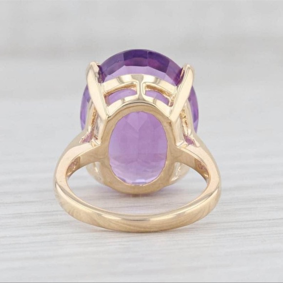 14 kt yellow gold amethyst stone. In great like new condition. - Picture 8 of 14